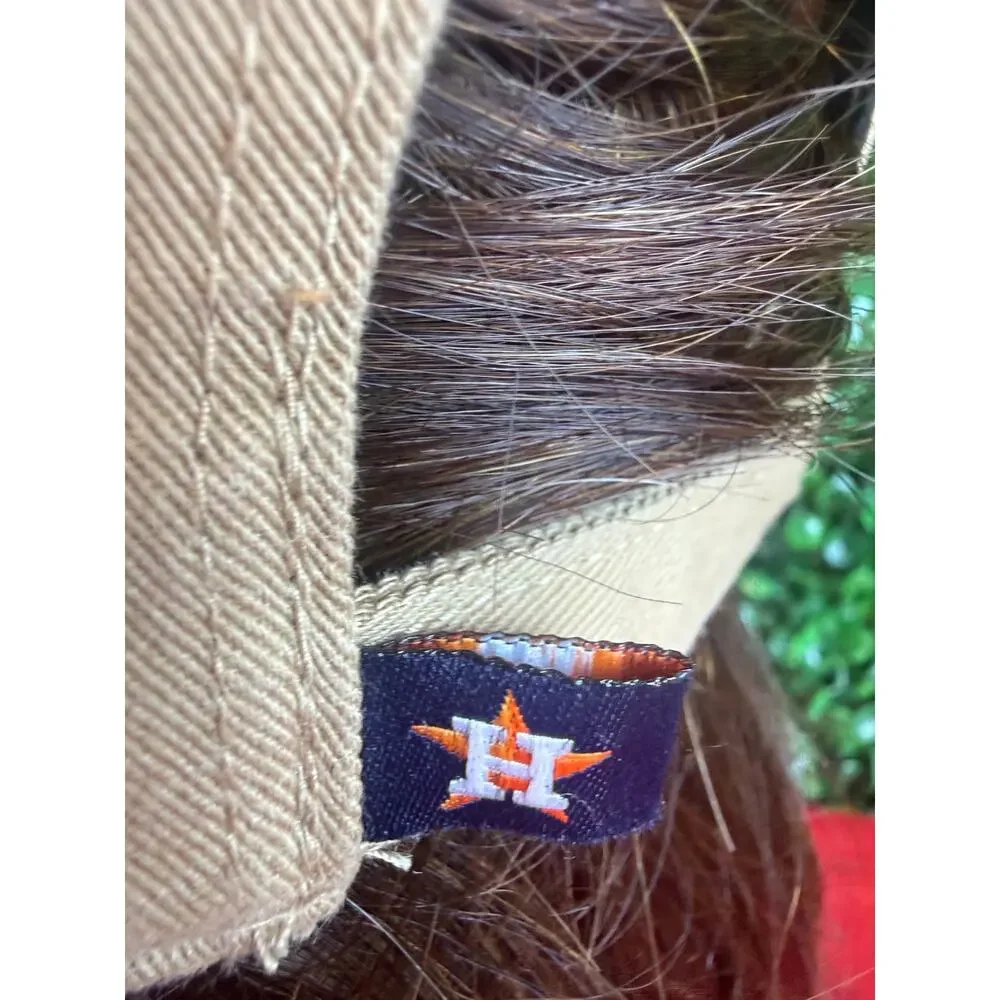 47 Brand Houston Astros Clean Up Hat Khaki Tan Adjustable Baseball Cap Relaxed